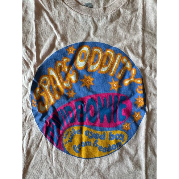 NWT Nordstrom David Bowie Space Oddity Pink Baby Tee - Picture 2 of 5